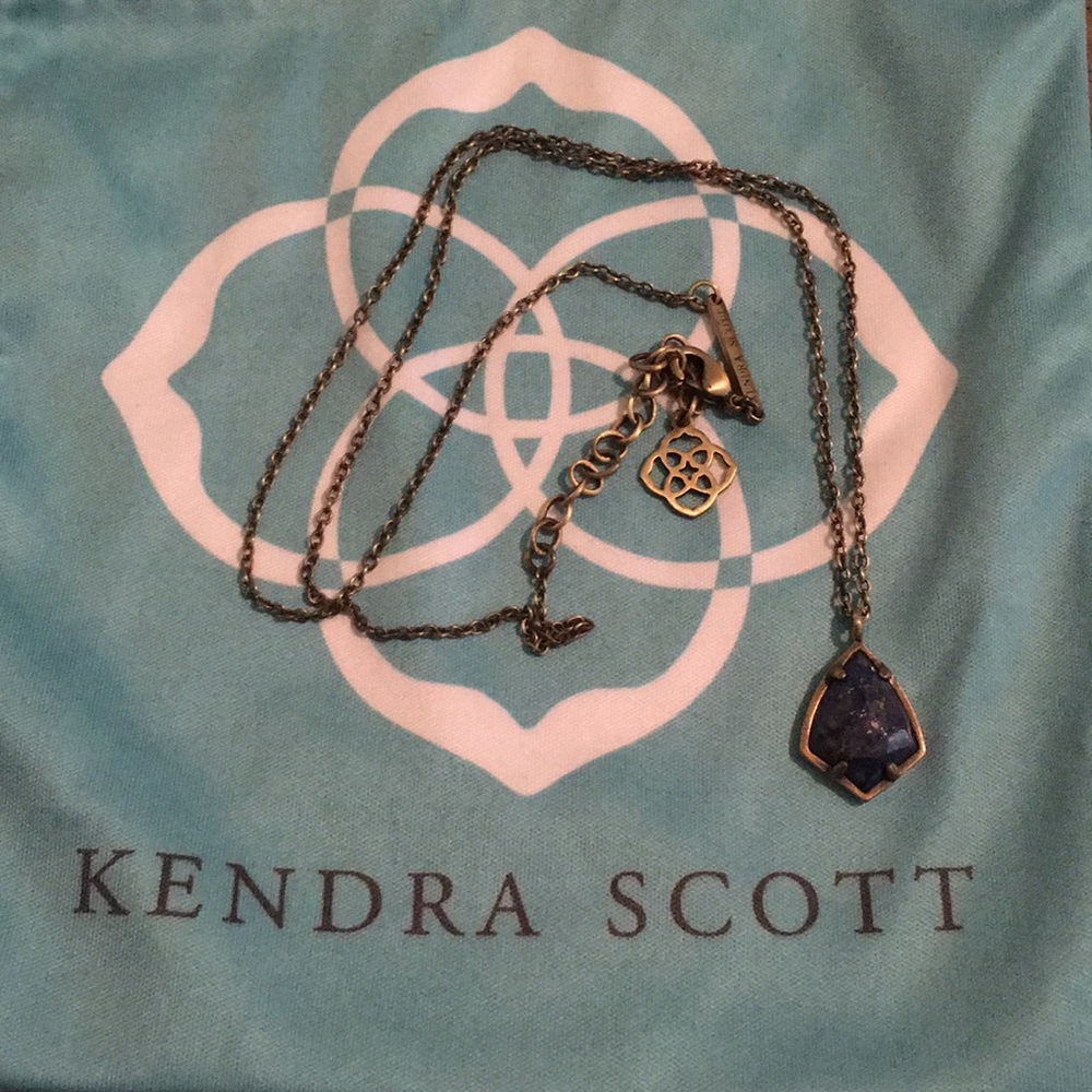 KS Lapis/Antique Brass necklace